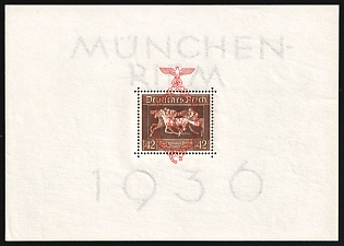 1937 Third Reich, Germany, Souvenir Sheet