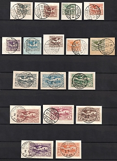 1920 Joining of Upper Silesia on pieces, Germany, Complete Set, Readable Postmarks