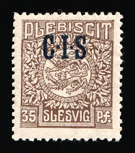1920 35pf Joining of Schleswig, Germany, Official Stamps, Signed