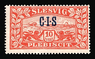 1920 10m Joining of Schleswig, Germany, Official Stamps, Signed, Certificate