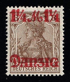 1920 1.25m on 3pf Danzig Gdansk, Germany