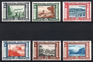 1933 Italy, Airmail, Zeppelin Mail, Complete Set