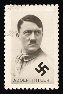 1920-1945 'Adolf Hitler', Nazi Germany Third Reich Propaganda Label Stamp