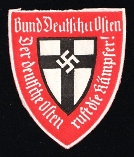 1920-1945 'German Federation of Usten: the German Usten Calls the Fighters!', Swastika, Nazi Germany Third Reich Propaganda Label Stamp
