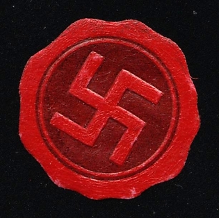 1920-1945 'Swastika', Nazi Germany Third Reich Propaganda Label Stamp