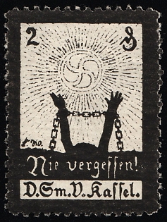 1920-1945 'Never Forget!', Nazi Germany Third Reich Propaganda Label Stamp