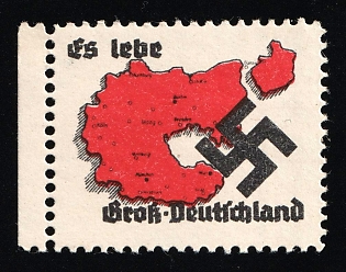 1920-1945 'Long Live Brok Germany', Nazi Germany Third Reich Propaganda Label Stamp