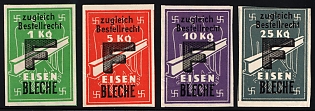 1920-1945 '1-25 kg Iron', Nazi Germany Third Reich Propaganda Revenue Stamp