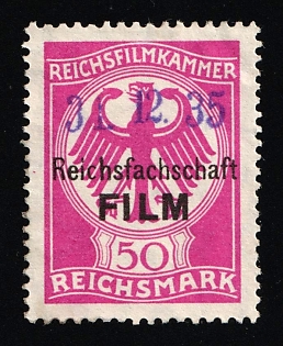 1920-1945 'Reichsmark Film Chamber', Nazi Germany Third Reich Propaganda Label Stamp