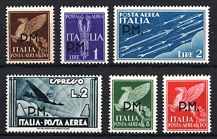 1943 Italy, Military Post, Airmail, Complete Set