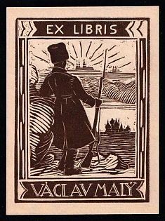 'Bookplate' (from Book Vaclav Maly) Czechoslovak Legion in Russia, Russia, Civil War, Label
