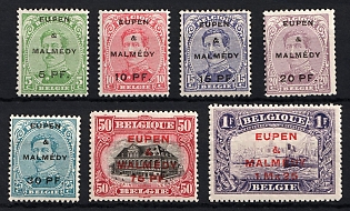 1920 Eupen and Malmedy, Belgium, German Occupation, Germany, Complete Set