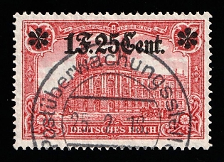 1916 1fr 25c Western Lands, German Occupation, Germany, Signed