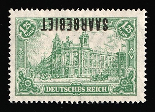 1920 1,25m Saar, Germany, INVERTED Overprint