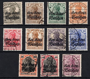 1916-17 Poland, German Occupation, Germany, Complete Set