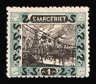 1921 1m Saar, Germany, Certificate, Variety of color, Dark blue-green Frame