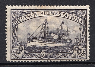 1919 3m South West Africa, German Colonies, Kaiser’s Yacht, Germany