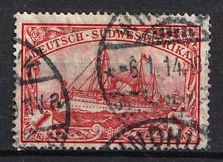 1911 1m South West Africa, German Colonies, Kaiser’s Yacht, Germany