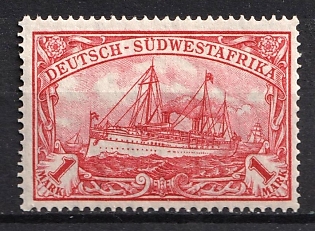 1919 1m South West Africa, German Colonies, Kaiser’s Yacht, Germany