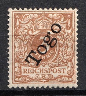 1898 3pf Togo, German Colonies, Germany, Light Brown Color, Signed