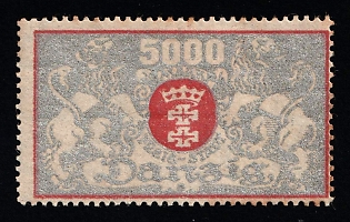 1923 5000m Danzig Gdansk, Germany, WITHOUT Rossete