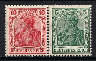1919 Weimar Republic, Germany, Se-tenant, Zusammendrucke