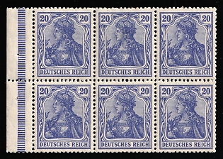 1920 Weimar Republic, Germany, Se-tenant, Zusammendrucke, Block