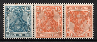 1921 Weimar Republic, Germany, Tete-beche, Se-tenant, Zusammendrucke