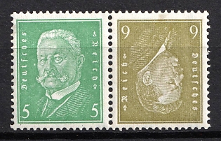 1932 Weimar Republic, Germany, Tete-beche, Se-tenant, Zusammendrucke