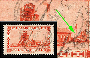 1930 60c, Saar, Germany, Point Between Two Masts on the Right