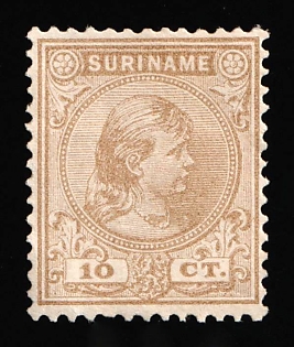 1892-93 10c Suriname, Netherlands Colonies