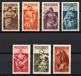 1934 Saar, Germany, Complete Set, Certificate