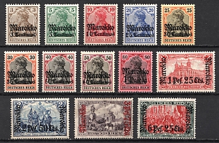 1911-19 German Offices in Morocco, Germany, Complete Set
