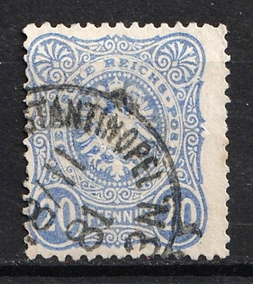 1881 20pf German Offices in Turkey, Germany, Forerunner, Constantinople Postmark