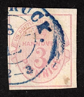 1859 3pf Hannover, German States, Germany, Signed