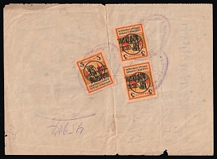 15 kop. zolotom. overprint on 3r All-Russian Committee for Assistance to War Disabled Veterans, Soviet Russia Cinderella in Favor of Soldiers