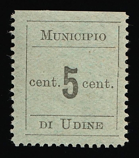 1918 5c, Austro-Hungary, Italian Occupation, Udine, Local Issue