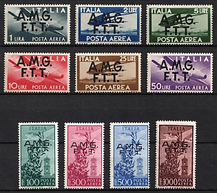 1947 Trieste, Italy, Zone A, Allied Military Government, Airmail, Complete Set