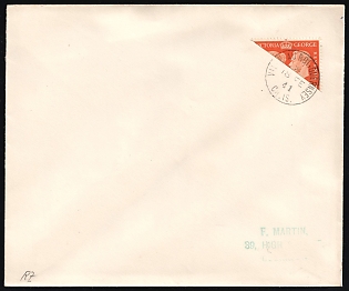 1941 (18 Feb) Guernsey, German Occupation, Germany, Cover locally addressed in Guernsey, franked with bisect 2p