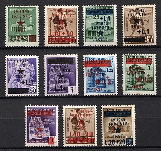 1945 Venezia Giulia and Istria, Italy, Yugoslav Occupation, Issue for Trieste, Complete Set