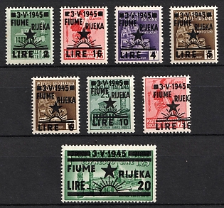 1945 Venezia Giulia and Istria, Italy, Yugoslav Occupation, Issue for Fiume (Rijka), Complete Set