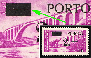 1946 2l, Venezia Giulia and Istria, Italy, Yugoslav Occupation, Overprint Split Horizontally