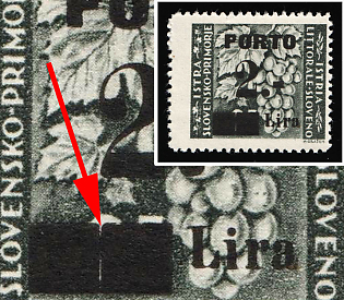 1946 2L Venezia Giulia and Istria, Italy, Yugoslav Occupation, Overprint Split Vertically