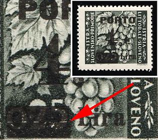 1946 4L Venezia Giulia and Istria, Italy, Yugoslav Occupation, Overprint Split Horizontally