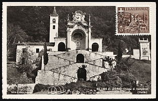 1947 (24 May) Italy, Campione d'Italia, Local Issues, Postcard, franced with 0.10 Fr