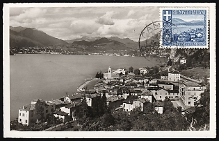 1947 (24 May) Italy, Campione d'Italia, Local Issues, Postcard, franced with 0.30 Fr