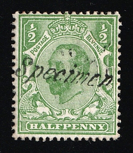 1911 1/2 d Great Britain, Specimen