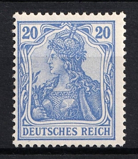 1902 20pf German Empire, Germany, Signed