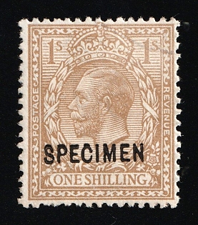1913 1s Great Britain, Specimen, Type 26