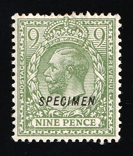 1924 9d Great Britain, Specimen, Type 23